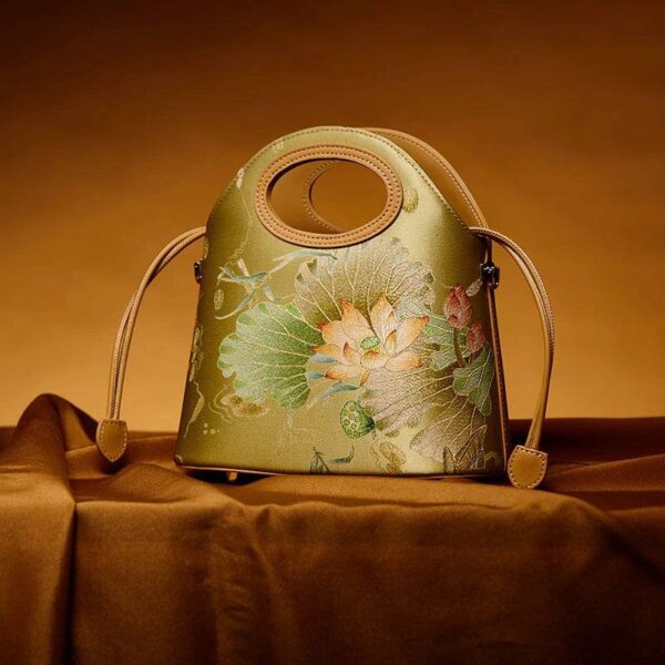 10_Printed_Jacquard_Lotus_Green_Drawstring_Bucket_Bag_LD120670 10_Printed_Jacquard_Lotus_Green_Drawstring_Bucket_Bag_LD120670