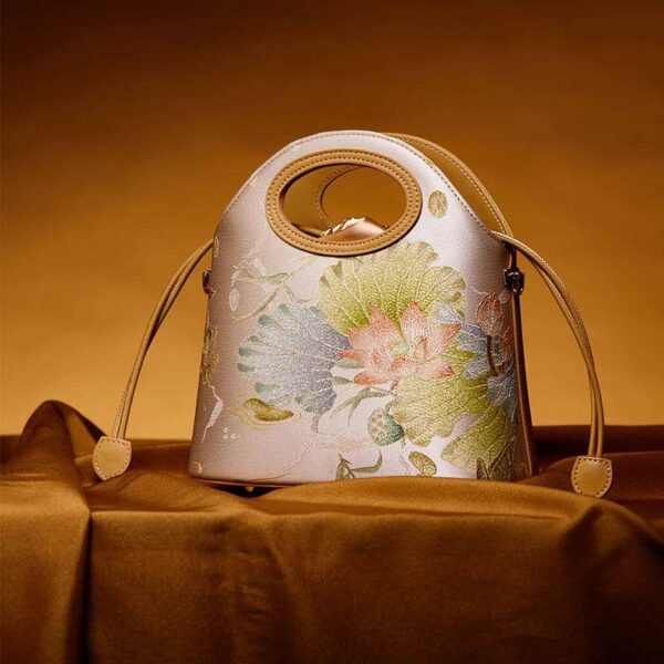 11_Printed_Jacquard_Lotus_Khaki_Drawstring_Bucket_Bag_LD120670 11_Printed_Jacquard_Lotus_Khaki_Drawstring_Bucket_Bag_LD120670