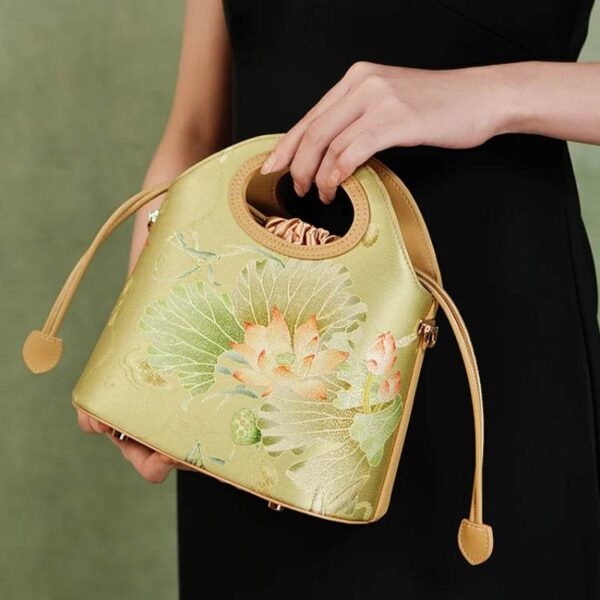 1b_Printed_Jacquard_Lotus_Green_Drawstring_Bucket_Bag_LD120670 1b_Printed_Jacquard_Lotus_Green_Drawstring_Bucket_Bag_LD120670