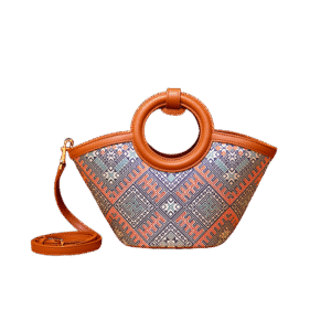 Zhuang Brocade Handicraft Unique Crossbody Basket Bag
