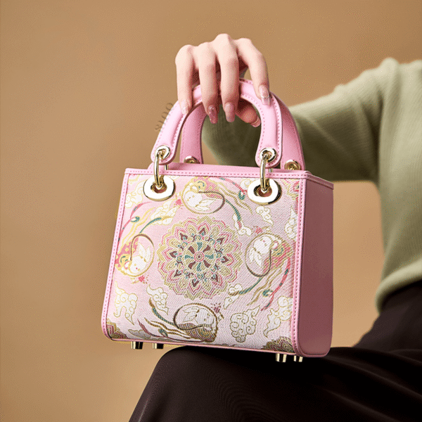 2_Song_Brocade_Retro_Crossbody_Handbag_Lotus_Lucky_Rabbit_Pattern_-_SinoCultural 2_Song_Brocade_Retro_Crossbody_Handbag_Lotus_Lucky_Rabbit_Pattern_-_SinoCultural