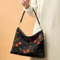 2_Xiangyunsha_Silk_Leather_Printed_Persimmon_Shoulder_Bag_YS220679