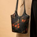 2_e_SinoCultural_-_Xiangyunsha_Silk_Leather_Printed_Persimmon_Bucket_Bag_YS120762