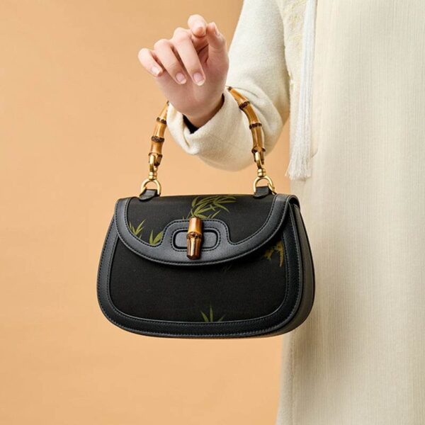 4_祥雲舎_プリント_クロスボディ_バンブーハンドル_バッグ_女性用_P110607 4_Xiangyunsha_Print_Crossbody_Bamboo_Handle_Bag_for_Women_P110607