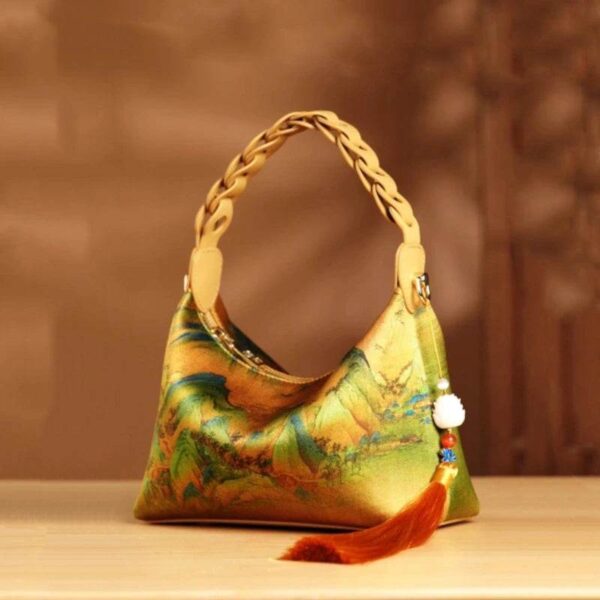 5_中国_絵画_香り_雲_シルク_手作り_ショルダーバッグ_-_中文 5_Chinese_Painting_Fragrant_Cloud_Silk_Handcrafted_Shoulder_Bag_-_SinoCultural