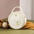 8_Sinocultural_Embroidery_Leather_White_Round_Handbag_Lotus