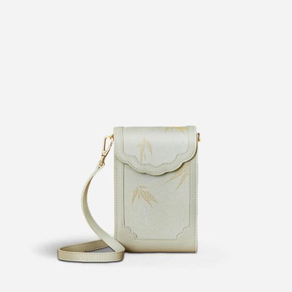 ブロケードジャカードレザーインテリケートフォンバッグウォレットJD240043_16 BrocadeJacquardLeatherIntricatePhoneBagWalletJD240043_16