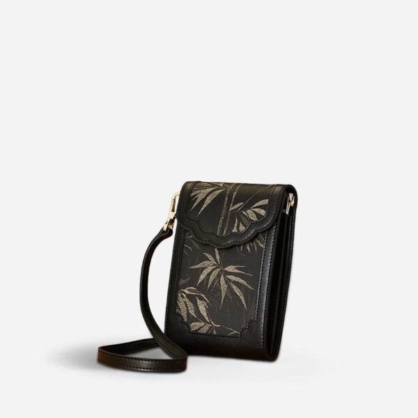 ブロケードジャカードレザーインテリケートフォンバッグウォレットJD240043_9 BrocadeJacquardLeatherIntricatePhoneBagWalletJD240043_9