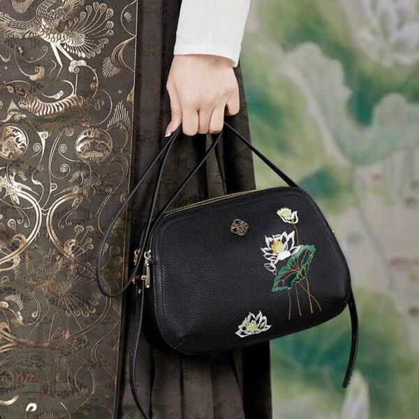 Embroidery_Leather_Black_Lotus_Shoulder_Bag_-_SinoCultural-2470515 Embroidery_Leather_Black_Lotus_Shoulder_Bag_-_SinoCultural-2470515