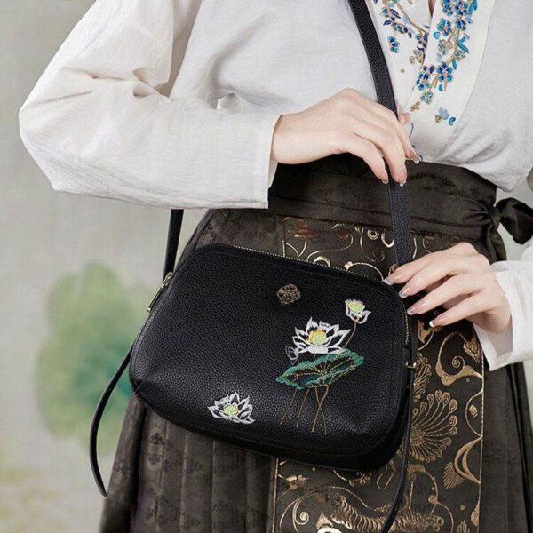 Embroidery_Leather_Black_Lotus_Shoulder_Bag_-_SinoCultural-2470520 Embroidery_Leather_Black_Lotus_Shoulder_Bag_-_SinoCultural-2470520