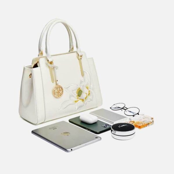 Embroidery_Leather_Tote_Bag_Blooming_White_Lotus_-_SinoCultural-2476055 Embroidery_Leather_Tote_Bag_Blooming_White_Lotus_-_SinoCultural-2476055