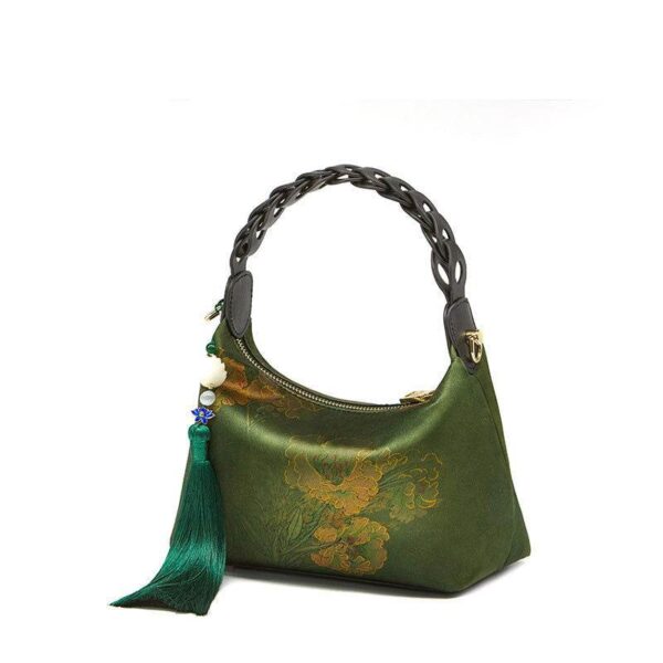 香り_雲_シルク_ダークグリーン_桑_シルク_ショルダーバッグ_-_中文-2478673 Fragrant_Cloud_Silk_Dark_Green_Mulberry_Silk_Shoulder_Bag_-_SinoCultural-2478673