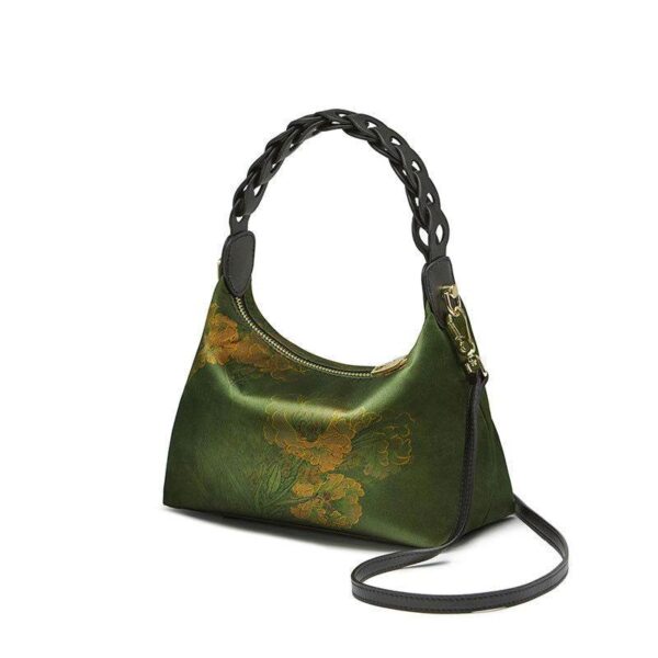 香り_雲_シルク_ダークグリーン_桑_シルク_ショルダーバッグ_-_中文-2478677 Fragrant_Cloud_Silk_Dark_Green_Mulberry_Silk_Shoulder_Bag_-_SinoCultural-2478677