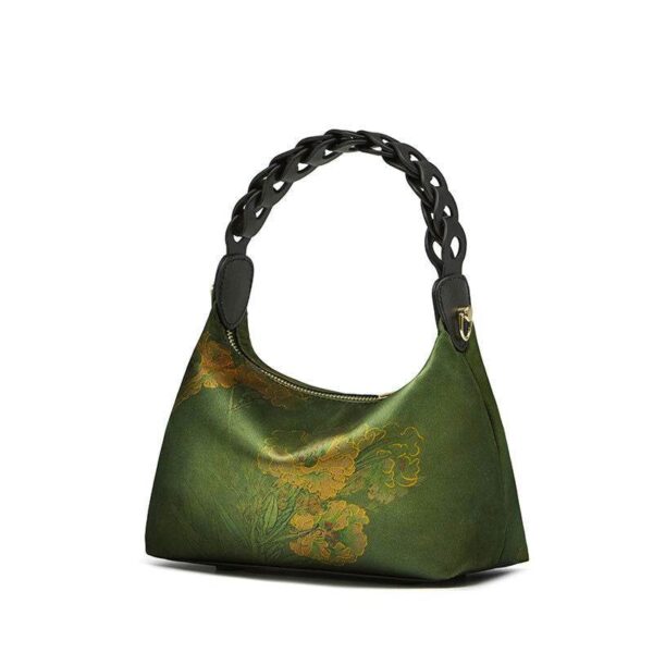 香り_雲_シルク_ダークグリーン_桑_シルク_ショルダーバッグ_-_中文-2478684 Fragrant_Cloud_Silk_Dark_Green_Mulberry_Silk_Shoulder_Bag_-_SinoCultural-2478684