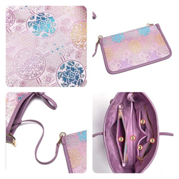 手芸_ブロケード_ジャカード_紫_团华_シノワズリ_ロイヤル_トートバッグ_-_中文_2479947 Handcraft_Brocade_Jacquard_Purple_Tuanhua_Chinoiserie_Royal_Tote_Bag_-_SinoCultural-2479947