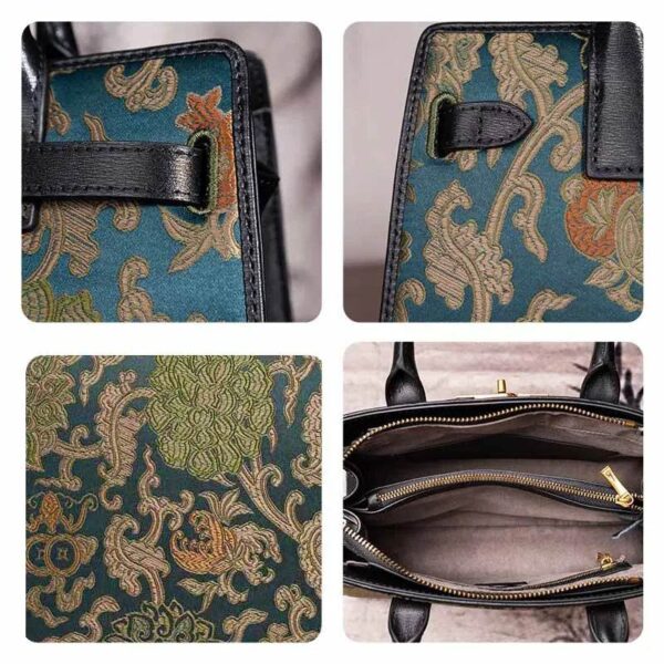 ハンドメイド_歌_ブロケード_シノワズリ_レザー_ケリー_バッグ_カンジー_WenW4188-1_2 Handmade_Song_Brocade_Chinoiserie_Leather_Kelly_Bag_Canzhi_WenW4188-1_2