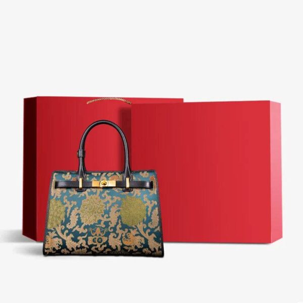 ハンドメイド_歌_ブロケード_シノワズリ_レザー_ケリー_バッグ_カンジー_WenW4188-1_3 Handmade_Song_Brocade_Chinoiserie_Leather_Kelly_Bag_Canzhi_WenW4188-1_3