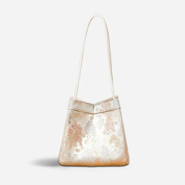 JacquardBrocadeBeigeBucketHandbagFloralNewChineseStyleP17062004_1 JacquardBrocadeBeigeBucketHandbagFloralNewChineseStyleP17062004_1