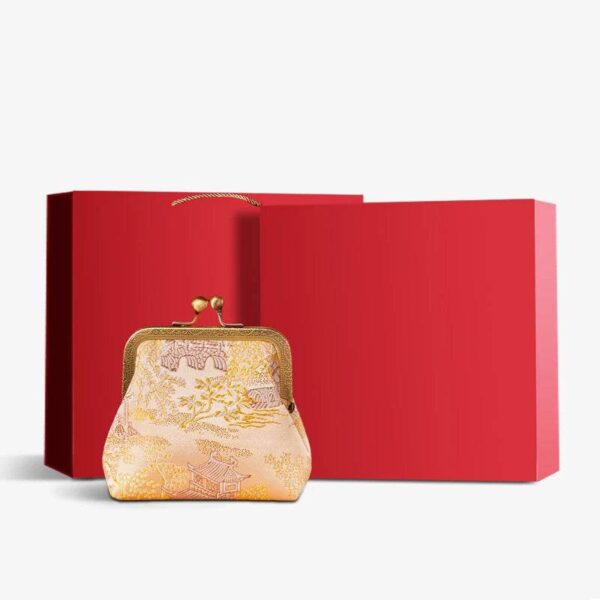 ジャカードブロケードレトロゴールドミニコインパースウォレットJD570602Y_7 JacquardBrocadeRetroGoldMiniCoinPurseWalletJD570602Y_7
