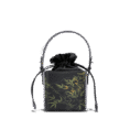 LD170613_Xiangyunsha_Silk_Black_Bamboo_Print_Mini_Cube_Bucket_Bag_LD170613