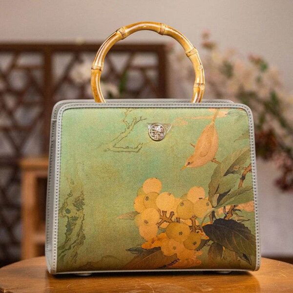 桑_シルク_バンブーハンドバッグ_スクエア_ハンドバッグ_-_SinoCultural-2481208 Mulberry_Silk_Bamboo_Handle_Square_Handbag_-_SinoCultural-2481208