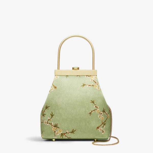 マルベリー_シルク_ラグジュアリー_ライトグリーン_キスロック_クラッチバッグ_-_SinoCultural-2481819 Mulberry_Silk_Luxury_Light_Green_Kiss_Lock_Clutch_Bag_-_SinoCultural-2481819
