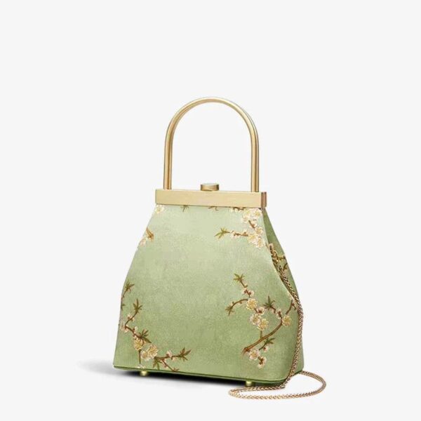 マルベリー_シルク_ラグジュアリー_ライトグリーン_キスロック_クラッチバッグ_-_SinoCultural-2481850 Mulberry_Silk_Luxury_Light_Green_Kiss_Lock_Clutch_Bag_-_SinoCultural-2481850