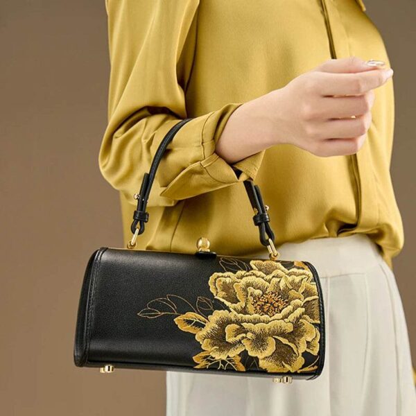 P110149_Embroidery_Leather_Chain_Barrel_Bag_Royal_Gold_Peony_Luxury_Handbag_6 P110149_Embroidery_Leather_Chain_Barrel_Bag_Royal_Gold_Peony_Luxury_Handbag_6