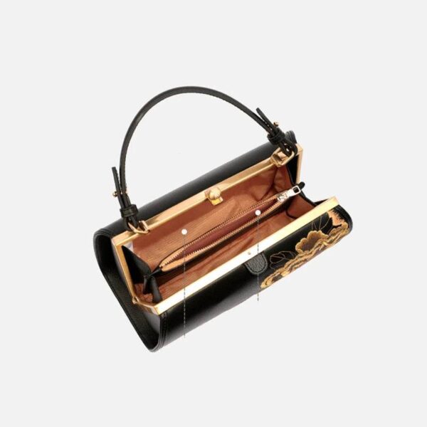 P110149_Embroidery_Leather_Chain_Barrel_Bag_Royal_Gold_Peony_Luxury_Handbag_8 P110149_Embroidery_Leather_Chain_Barrel_Bag_Royal_Gold_Peony_Luxury_Handbag_8