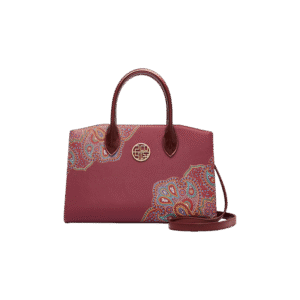 Chinese Style Leather Red Tote Bag Women's Wedding Handbag