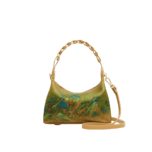 Chinese Painting Xiangyunsha Silk Shoulder Bag Designer Handbag