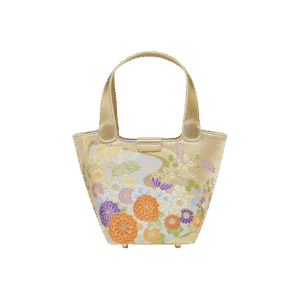 Embroidery Exquisite Floral Luxe Gold Basket Bag