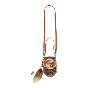 Embroidery Retro Crossbody Phone Wallet Squirrel and Hazel
