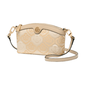 Embroidery Leather Clutch Bag Auspicious Clouds