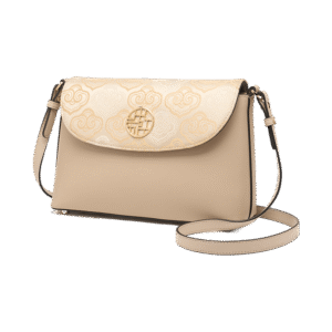 Embroidery Leather Shoulder Bag Auspicious Clouds