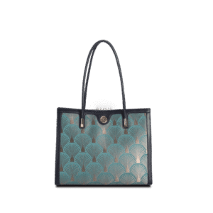 Embroidery Leather Elegant Single Shoulder Tote Bag with a Pocket