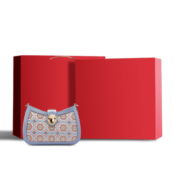 宋_ブロケード_レザー_ブルー_ショルダーバッグ_如意柄_FJ270038-1_S Song_Brocade_Leather_Blue_Shoulder_Bag_Ruyi_Pattern_FJ270038-1_S