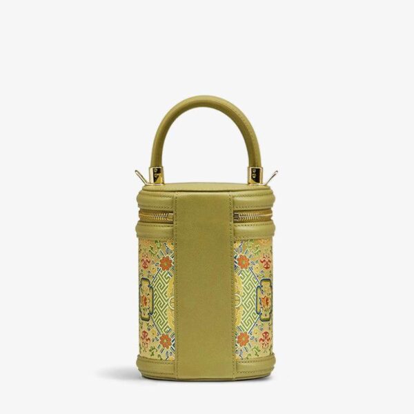 歌_ブロケード_レザー_バケット_シリンダー_バッグ_-_中文-2483235 Song_Brocade_Leather_Bucket_Cylinder_Bag_-_SinoCultural-2483235