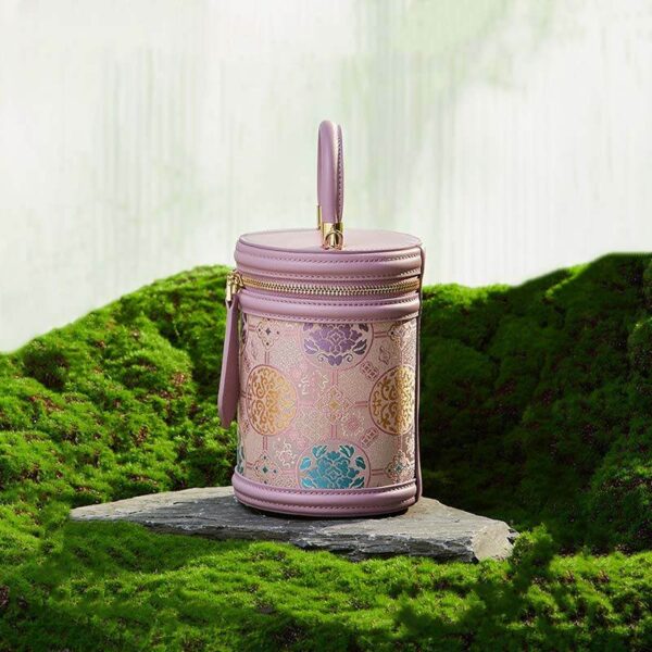 歌_ブロケード_レザー_バケット_シリンダー_バッグ_-_中文-2483258 Song_Brocade_Leather_Bucket_Cylinder_Bag_-_SinoCultural-2483258