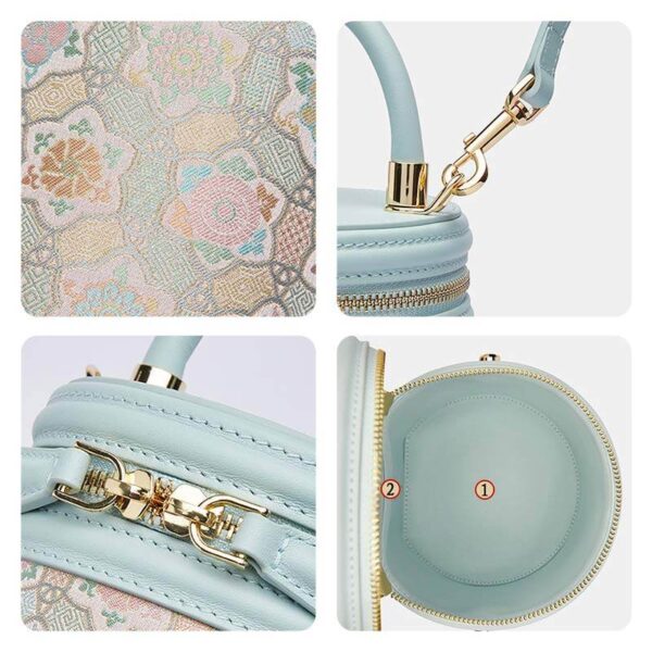 歌_ブロケード_レザー_バケット_シリンダー_バッグ_-_中文-2483387 Song_Brocade_Leather_Bucket_Cylinder_Bag_-_SinoCultural-2483387