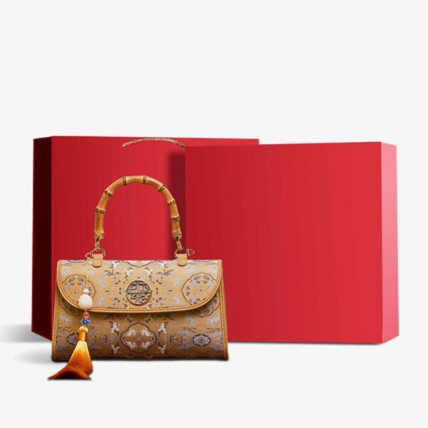 宋_ブロケード_絹_竹_ハンドバッグ_中文2483735 Song_Brocade_Silk_Bamboo_Handle_Handabag_-_SinoCultural-2483735