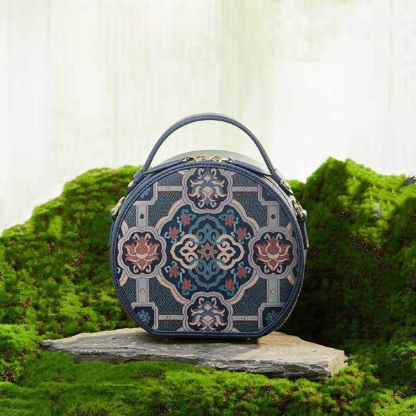 宋_ブロケード_シルク_ヴィンテージ_ラウンドバッグ_-_中文-2483863 Song_Brocade_Silk_Vintage_Round_Bag_-_SinoCultural-2483863