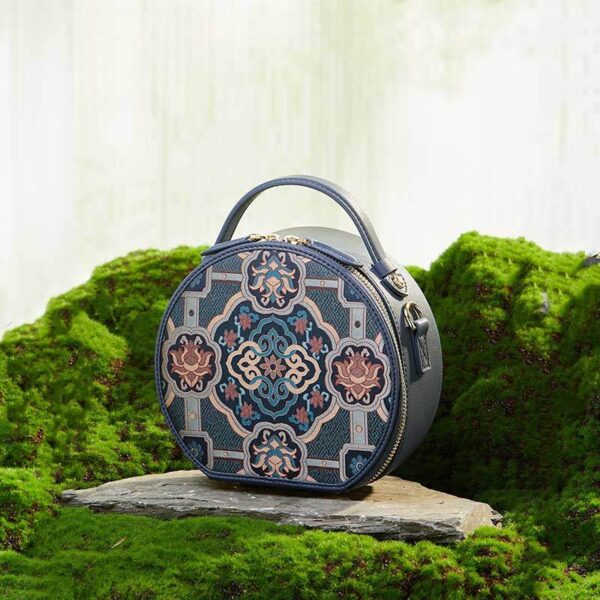宋_ブロケード_シルク_ヴィンテージ_ラウンドバッグ_-_中文-2483865 Song_Brocade_Silk_Vintage_Round_Bag_-_SinoCultural-2483865