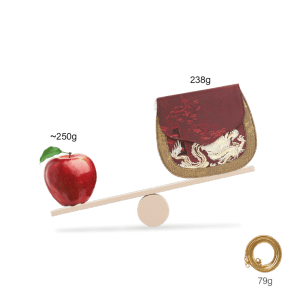 ウルトラライト_サドルバッグ_限定_ロング_刺繍_花緒_シルク付き_GD1201_96 Ultra-Light_Saddle_Bag_Limited_Edition_Loong_Embroidery_with_Hualuo_Silk_GD1201_96