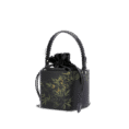 Xiangyunsha_Silk_Black_Bamboo_Print_Mini_Cube_Bucket_Bag_LD170613_LD170613