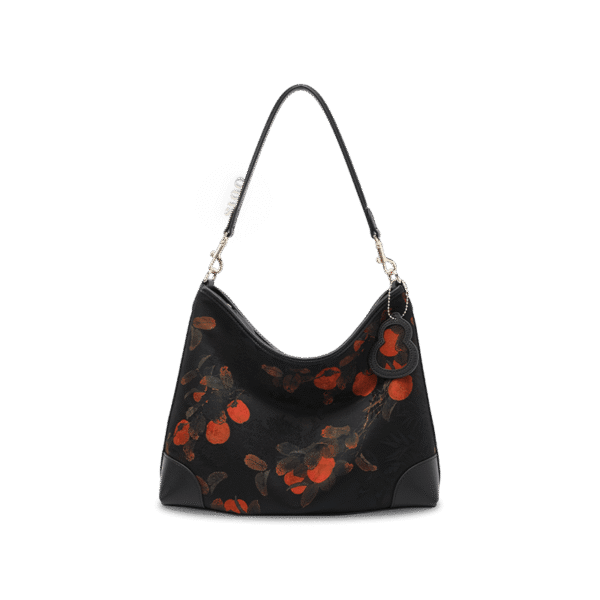 Xiangyunsha_Silk_Leather_Printed_Persimmon_Shoulder_Bag_YS220679_7