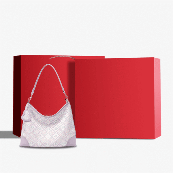 ZhuangBrocadeレザーショルダーバッグトートバッグロマンティックパープルFJ220679_3 ZhuangBrocadeLeatherShoulderBagToteBagRomanticPurpleFJ220679_3