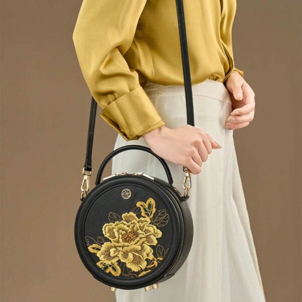 b_Embroidery_Leather_Round_Handbag_High_Luxury_Royal_Gold_Peony_P110171 b_Embroidery_Leather_Round_Handbag_High_Luxury_Royal_Gold_Peony_P110171