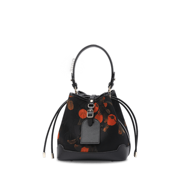 d_Xiangyunsha_Silk_Leather_Printed_Persimmon_Bucket_Bag_YS220680