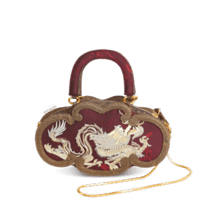 Ultra-Light Ruyi Loong Embroidery Handbag – Recycled Fabric with Hualuo Silk 205g